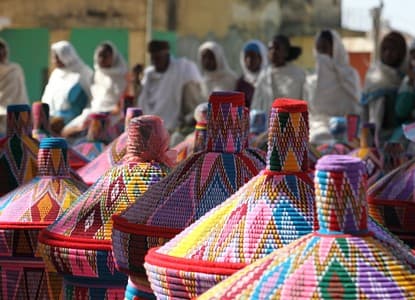 Addis Merkato market trading activity